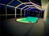 full home Pool cage with lots of entertainment space