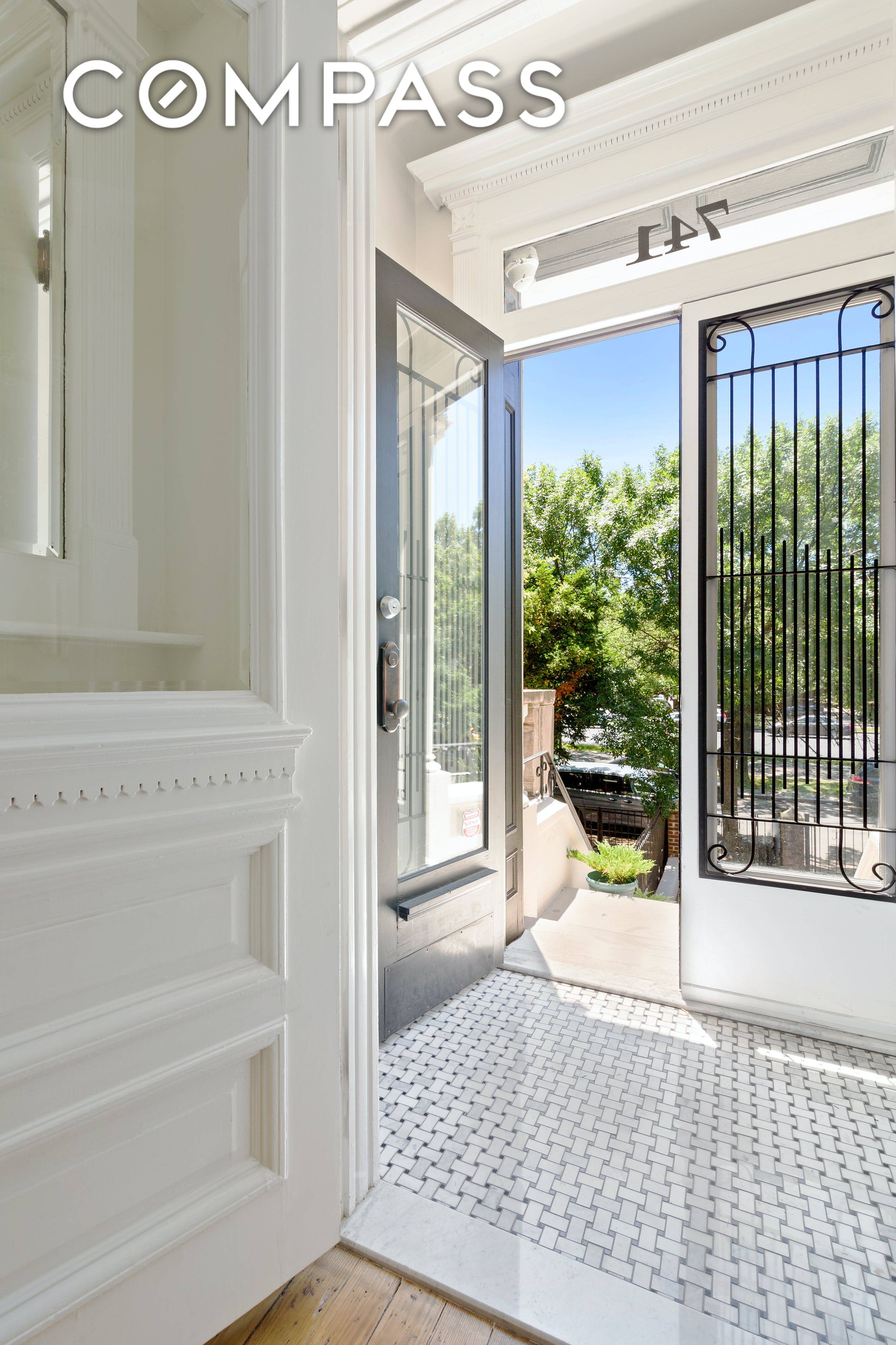 Drive up to your parking spot conveniently located in front of your very own legal two family, barrel front brownstone on bucolic Eastern Parkway, The home is built 20x48, on ...