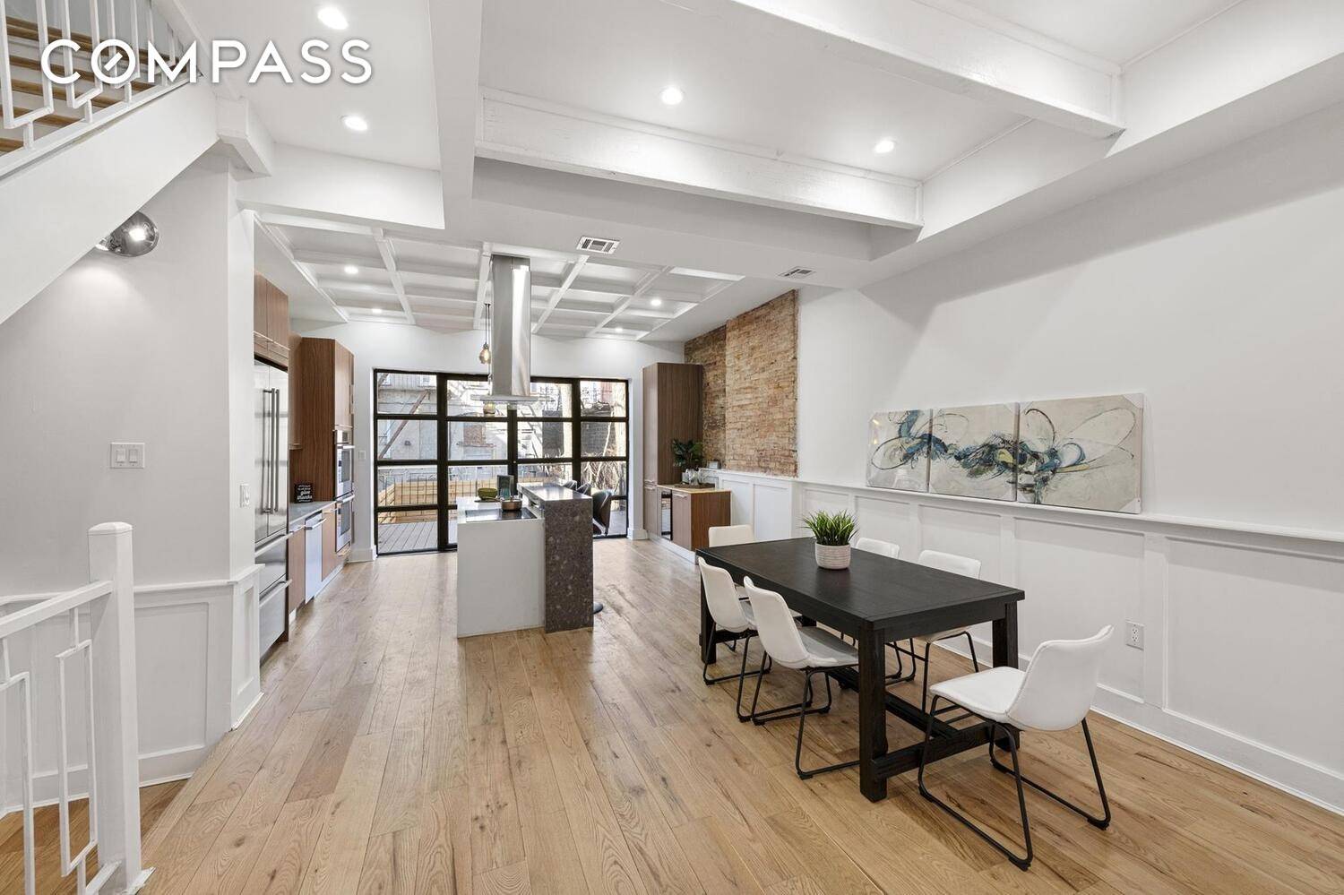 Located just a block from beautiful Prospect Park, this gut renovated townhouse, features a stunning combination of contemporary city sleek and classic Brooklyn charm.