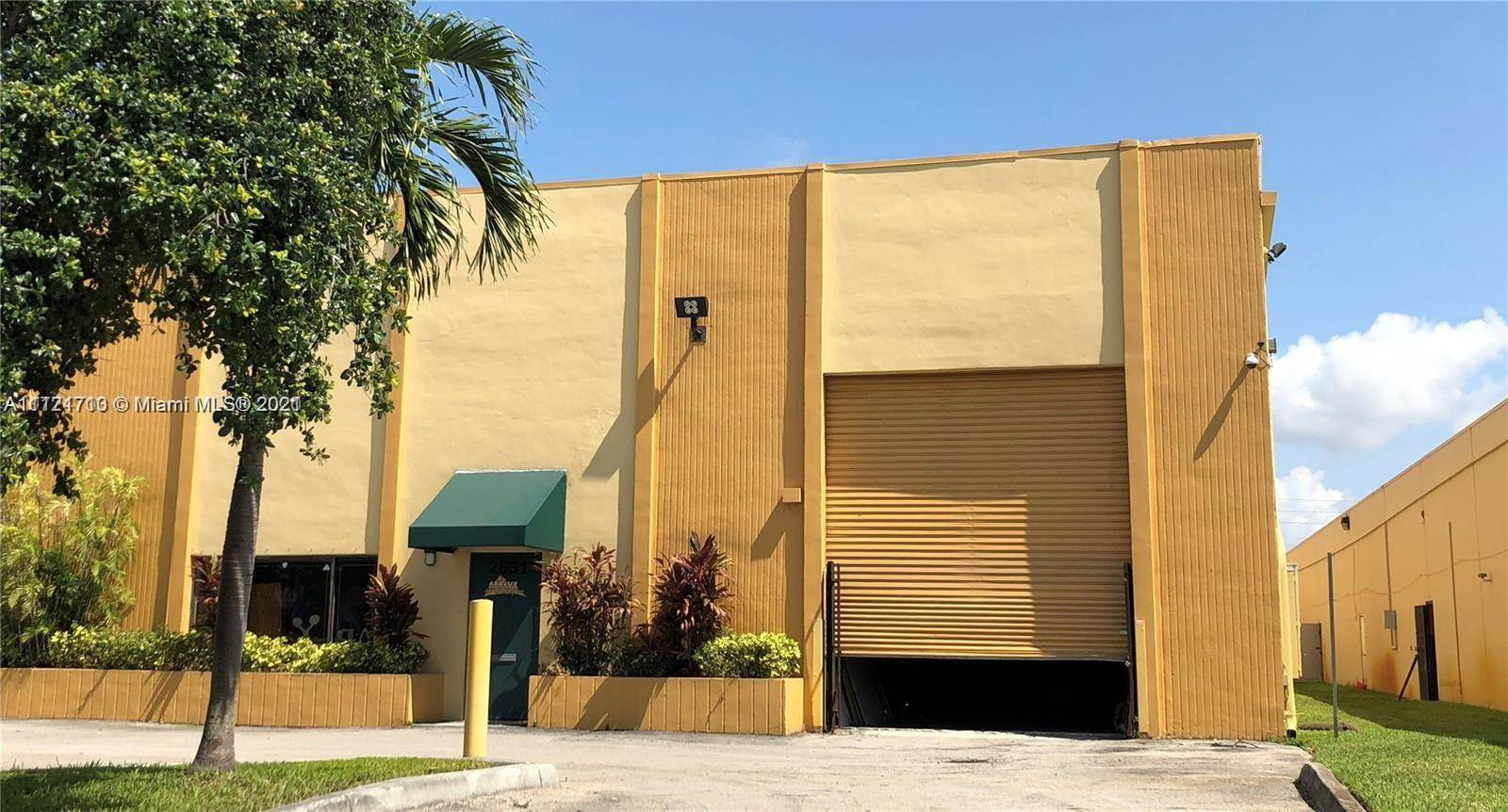 5, 000 SF Footprint Hialeah Warehouse Bay 50' wide x 100' deep with additional 2nd floor approximately 2, 175 SF warehouse mezzanine for a total of nearly 8, 000 SF.