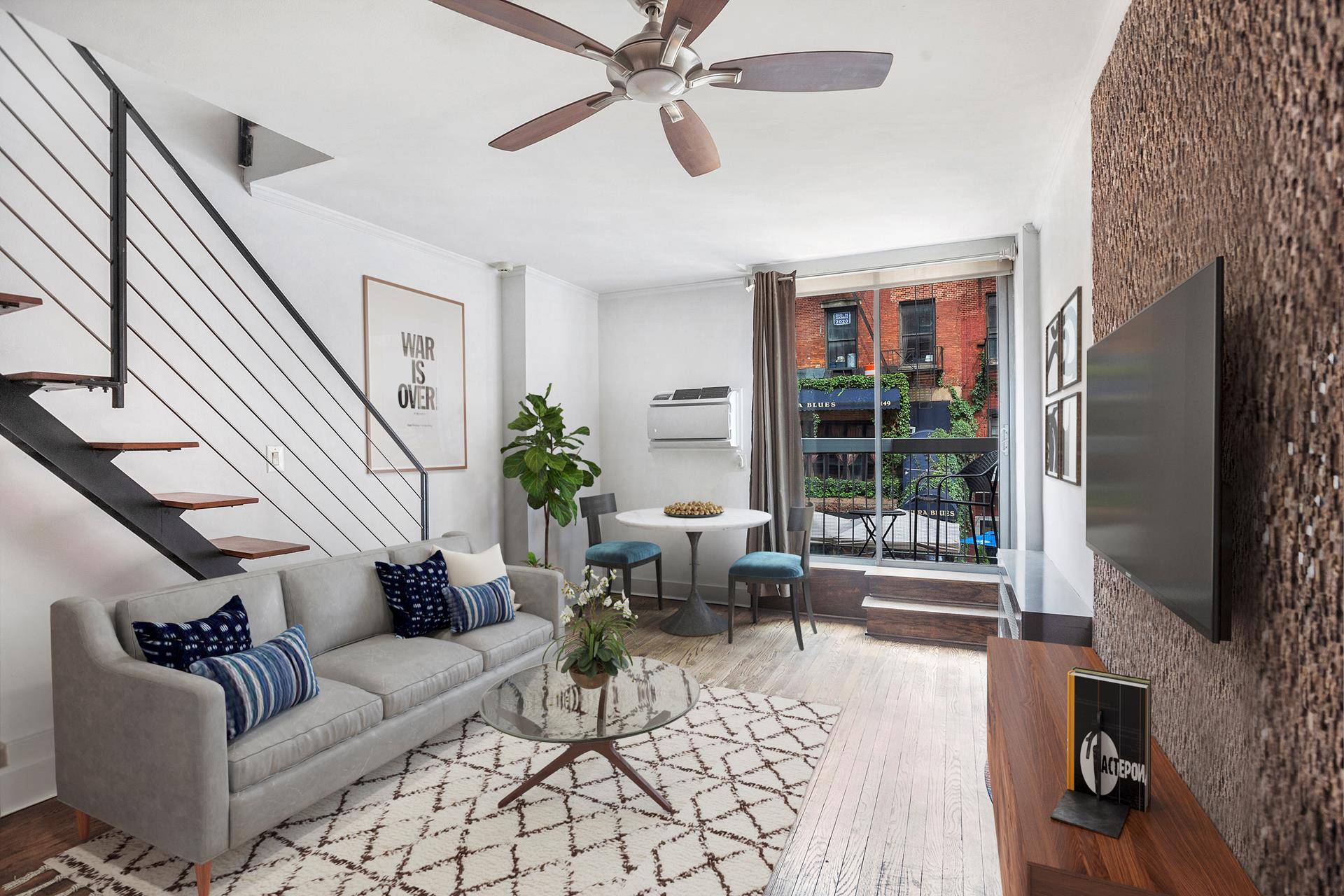 LOCATION LOCATION Rare duplex Condo Turn Key Modern one bedroom that can convert to 2 br In the heart of Greenwich Village.