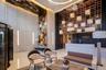 Community lobby with a high ceiling