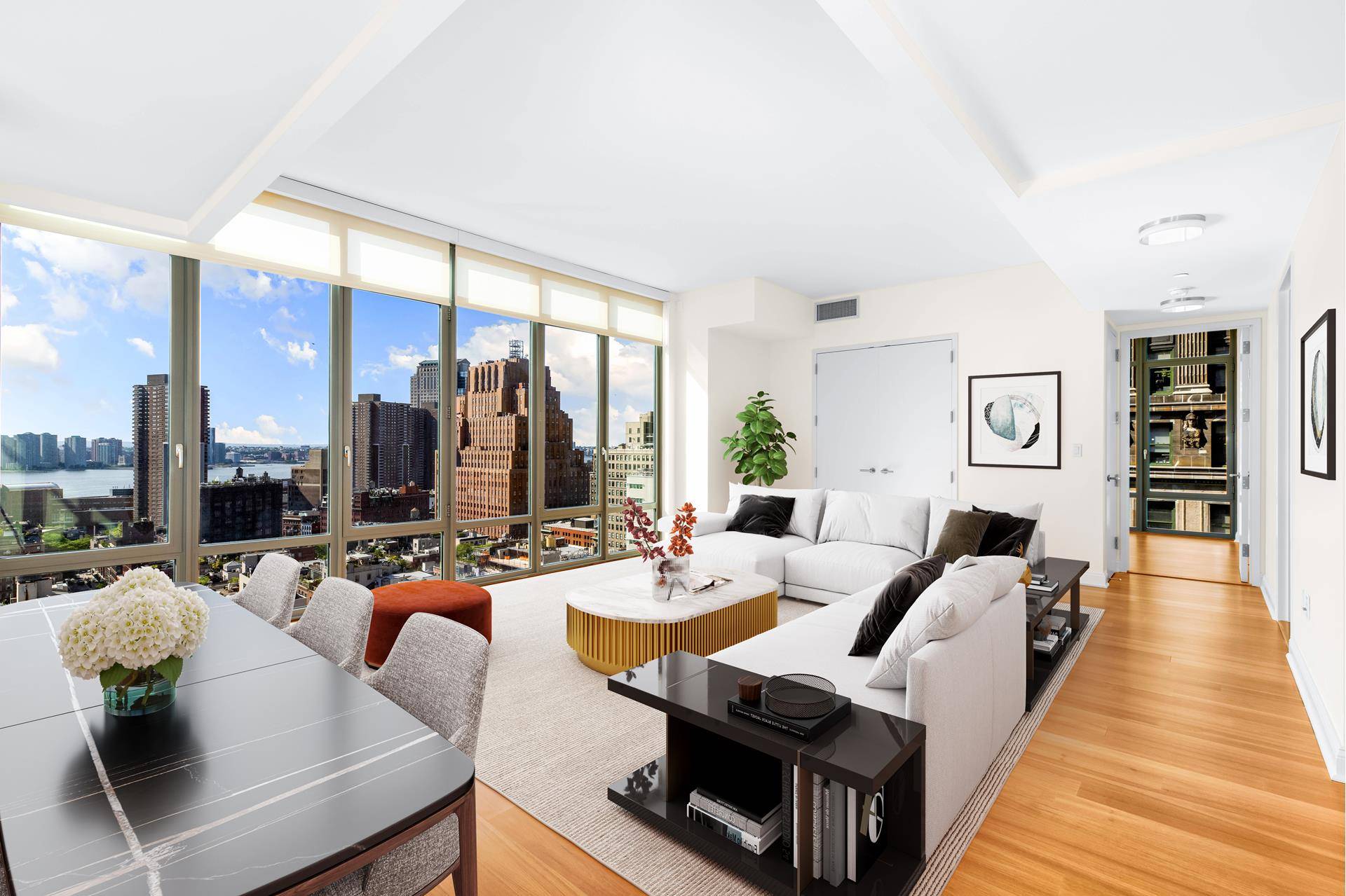 Feast your eyes on this beautiful high floor apartment at the luxurious Reade57 condominium in prime Tribeca and youll definitely want to make it your own !