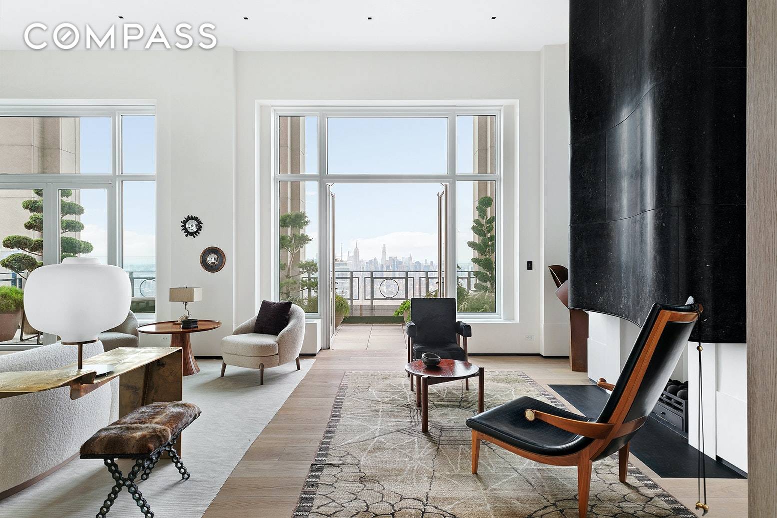 Brand New Trophy Tribeca Penthouse Impressively scaled windows facing North, West, and East frame breathtaking open panoramic views of Manhattan all day long from every room in this trophy penthouse ...