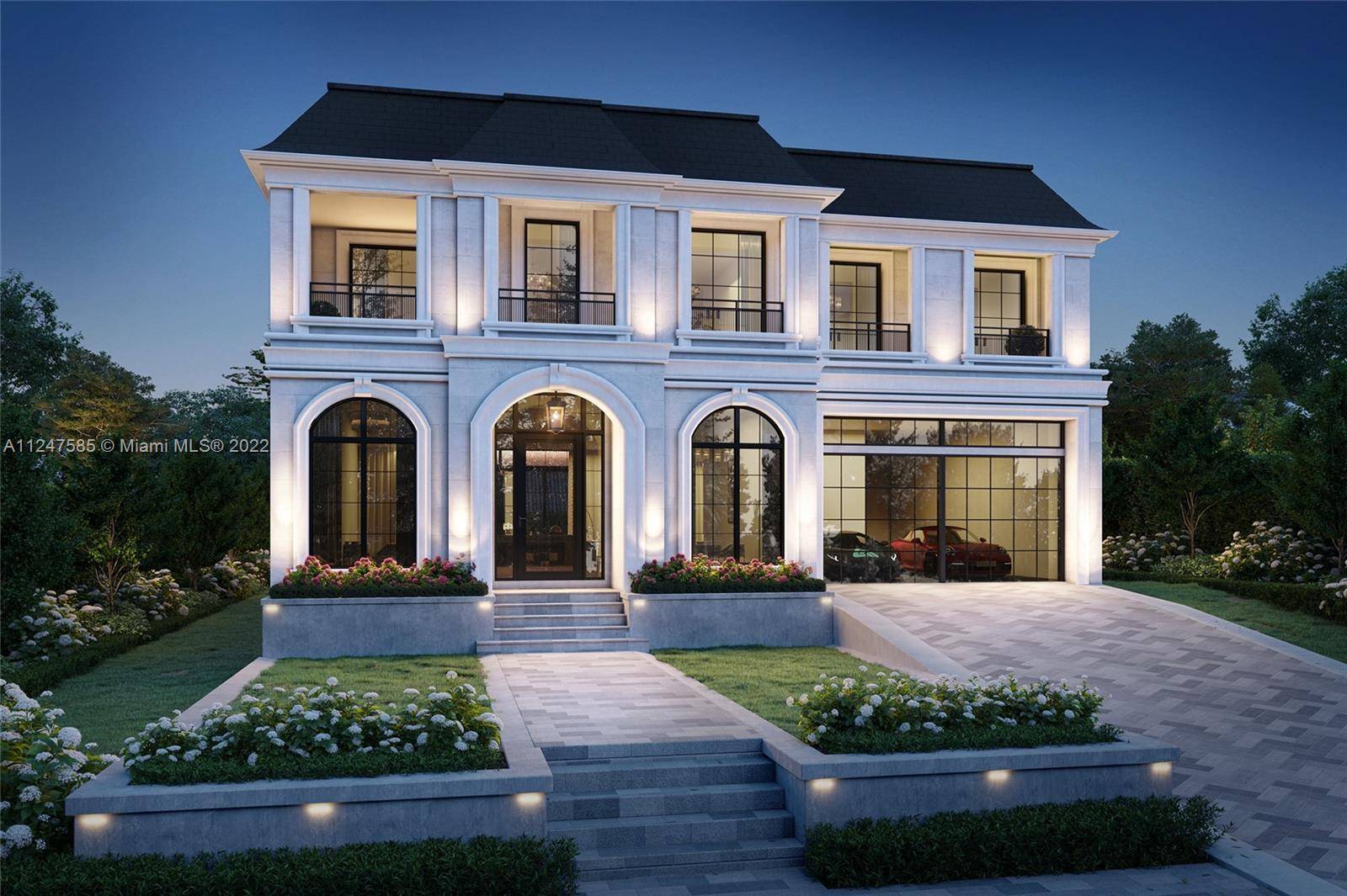 A timeless design, Reflection Manor presents as a sprawling new construction French transitional chateau in the coveted estate neighborhood of Eastern Miami Shores.