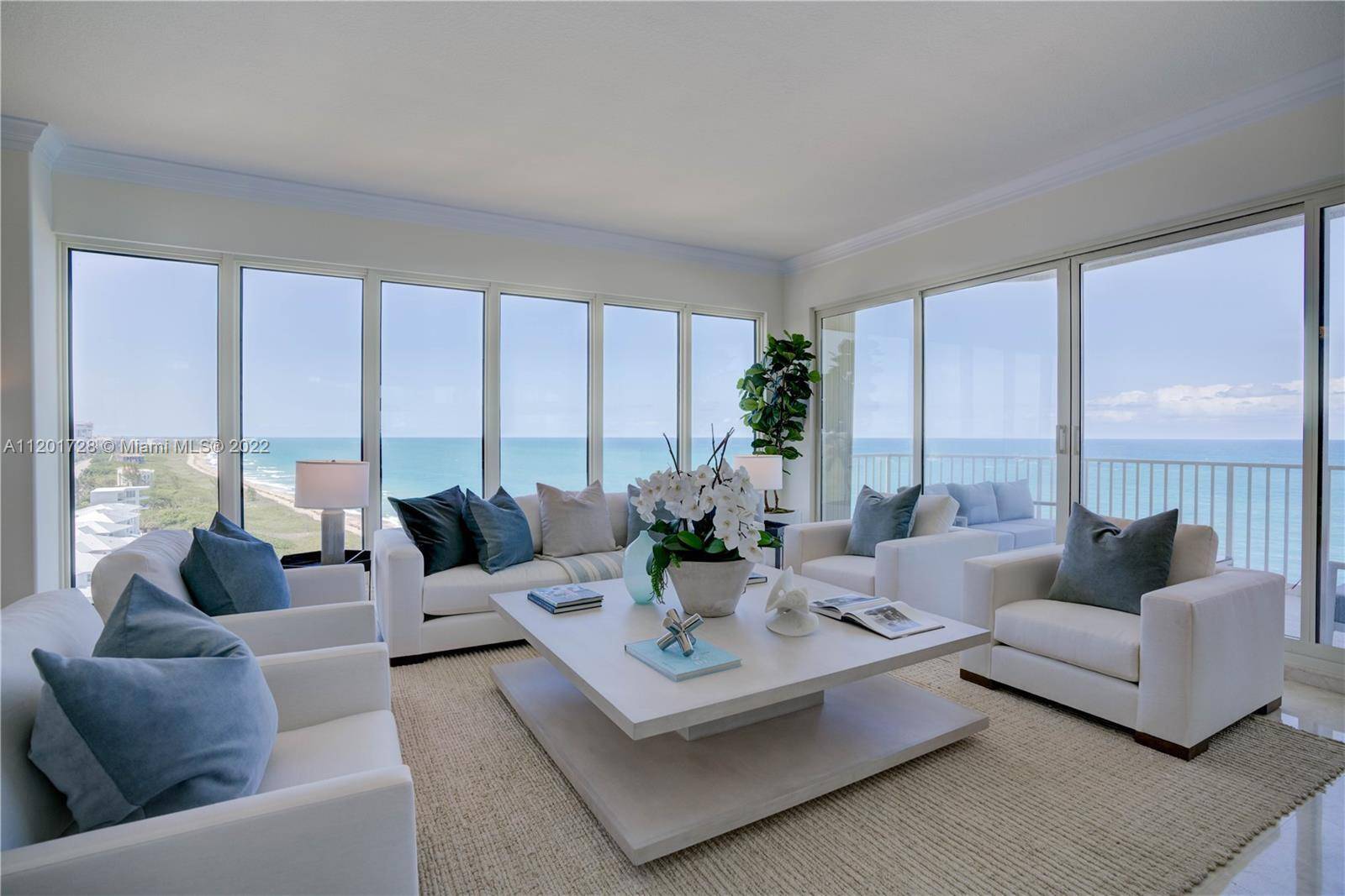 The entire penthouse floor, first time being offered for sale with spectacular direct ocean views, 2 units, 6 bedrooms, 9 bathrooms, 6 car enclosed garages and a private cabana, over ...