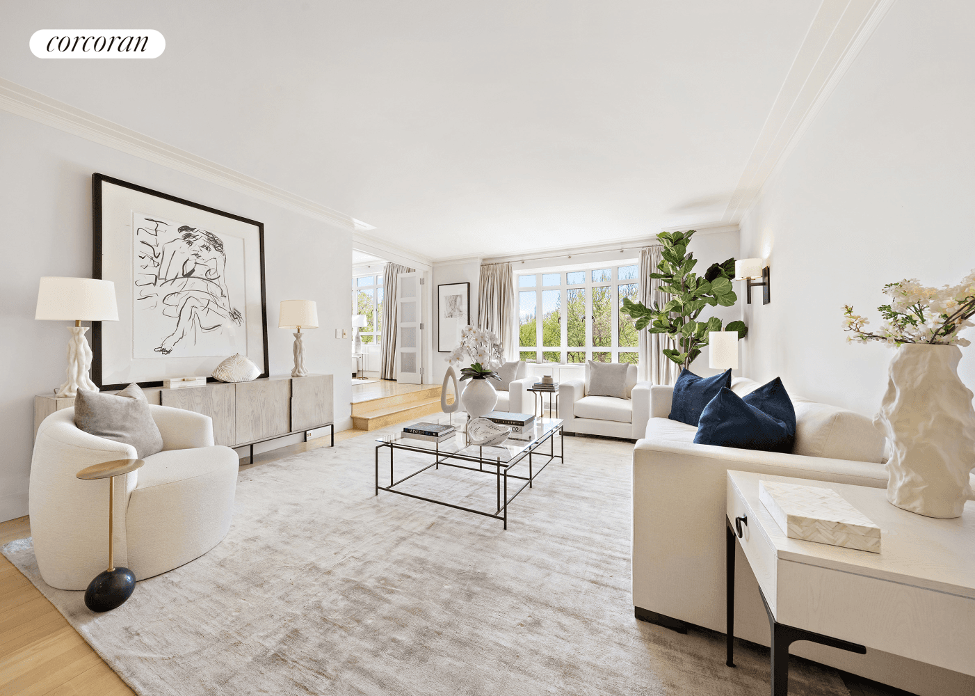 Perfectly perched over Central Park West at the Century prewar condominium, this delightful and expansive corner Q line the most coveted line in the building 2 3 bedroom and 2 ...