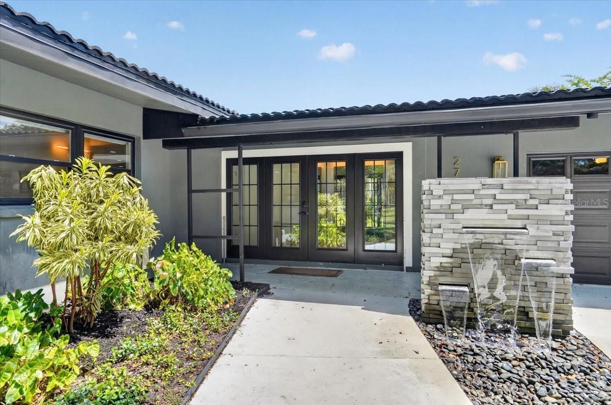 Entry with Water Feature