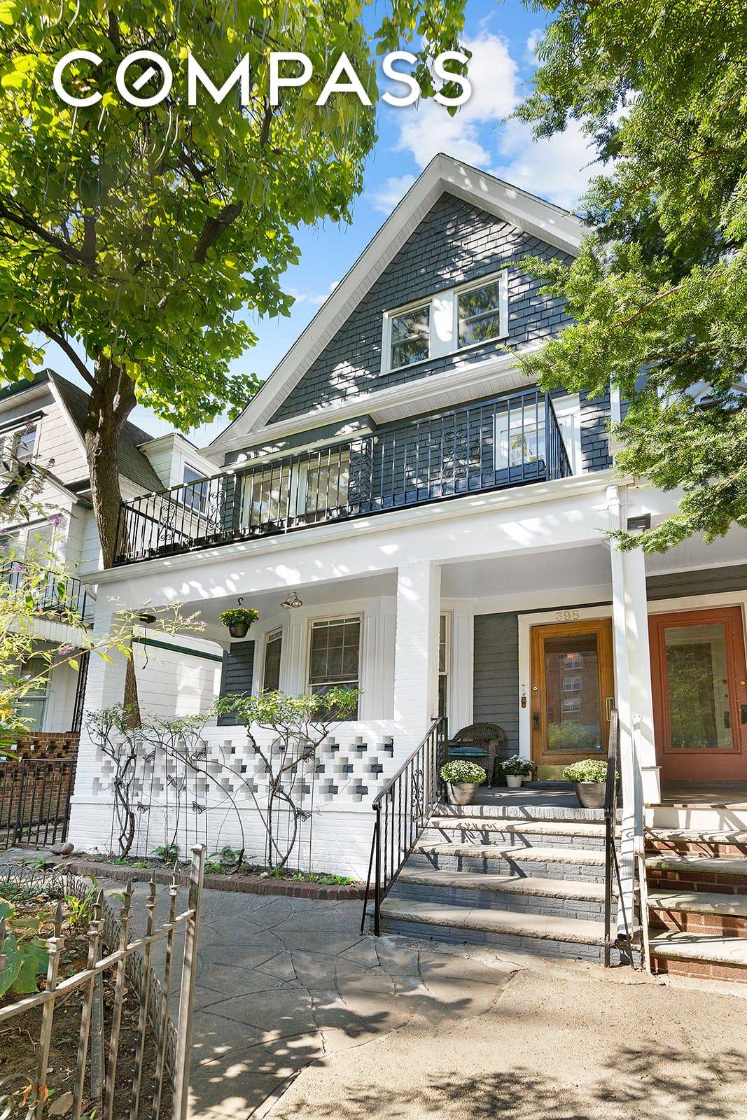 This elegant, semi detached two family Victorian with a classic front porch is configured as a spacious 3 bedroom duplex with backyard access and 2 outdoor decks, over a lovely ...