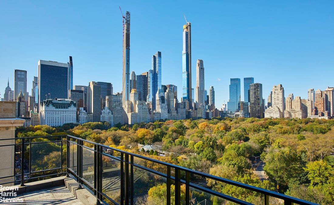 Perched above Central Park, with views over the trees to Central Park West and Central Park South, this residence has been renovated throughout with attention to every detail.