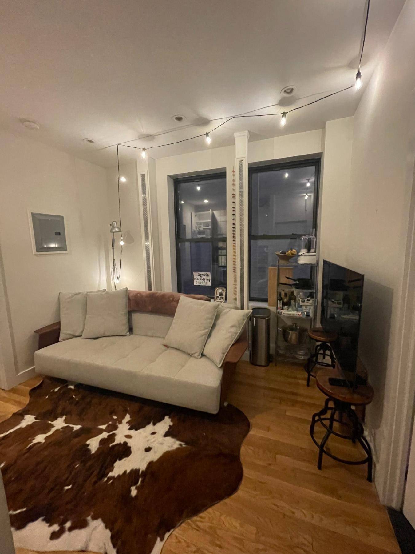 Gut renovated large true 1 bedroom with a washer dryer in unit, top of the line stainless steel appliances and a large bedroom !