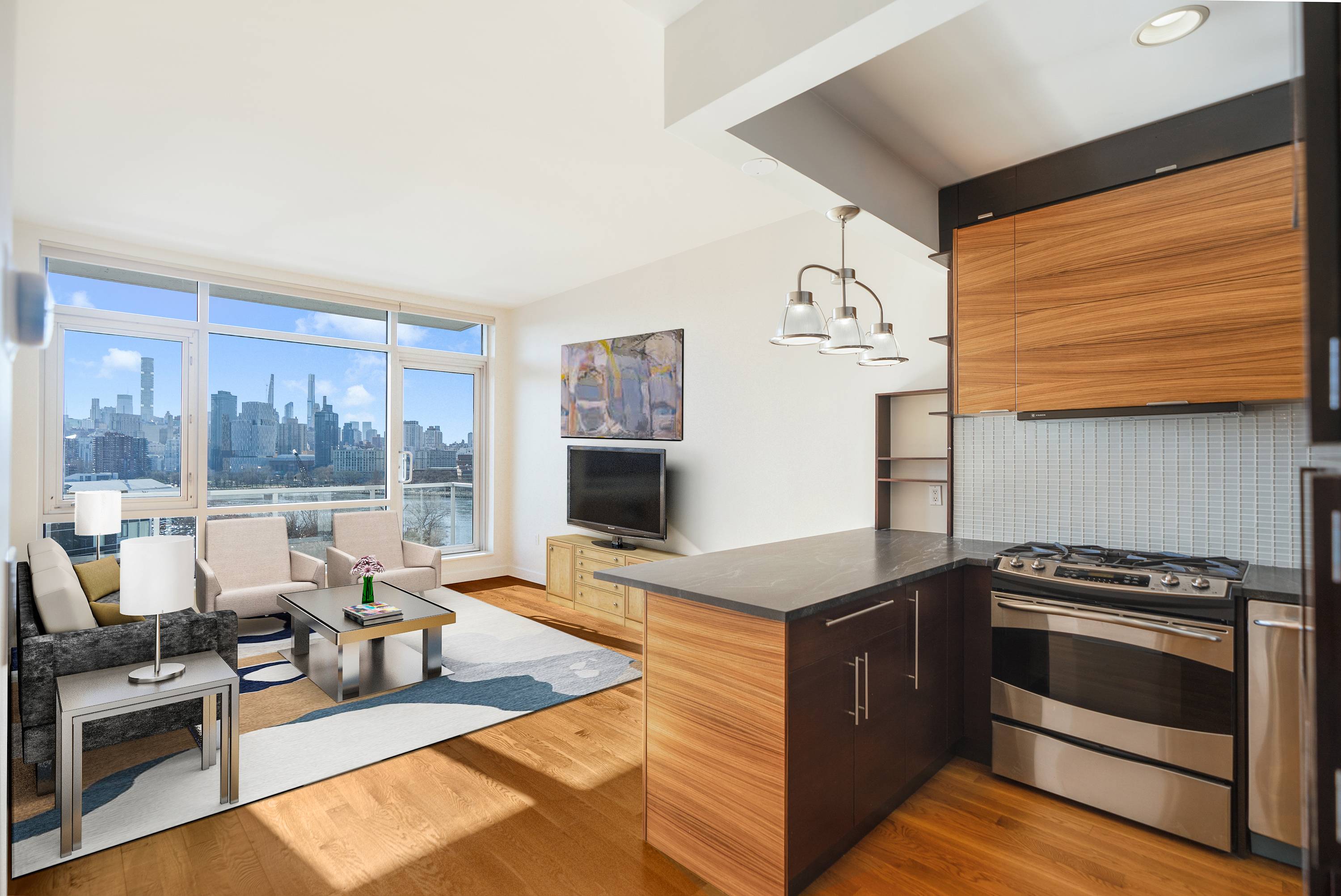 The beautifully designed East River Tower in Astoria is all about the views !