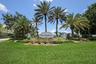 Lushly landscaped community entrance