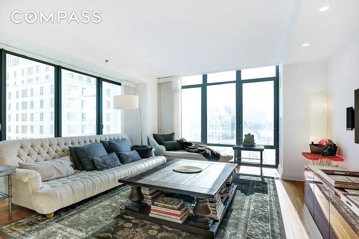 Available furnished or unfurnished Corner unit with floor to ceiling windows, 15A is a bright 2 BED 2 BATH with elegant finishes and views over City Hall and Brooklyn Bridge ...