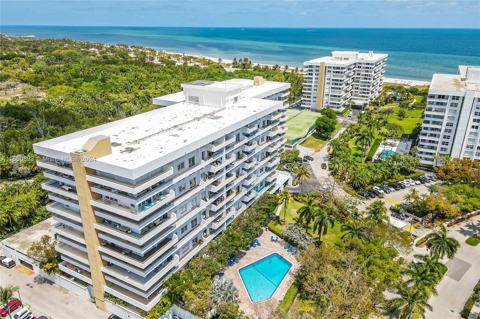 Gorgeous renovated fully furnished 2 bedroom and 2 bathroom unit by famous architect Ramon Alonso at the exclusive Commodore in Key Biscayne.