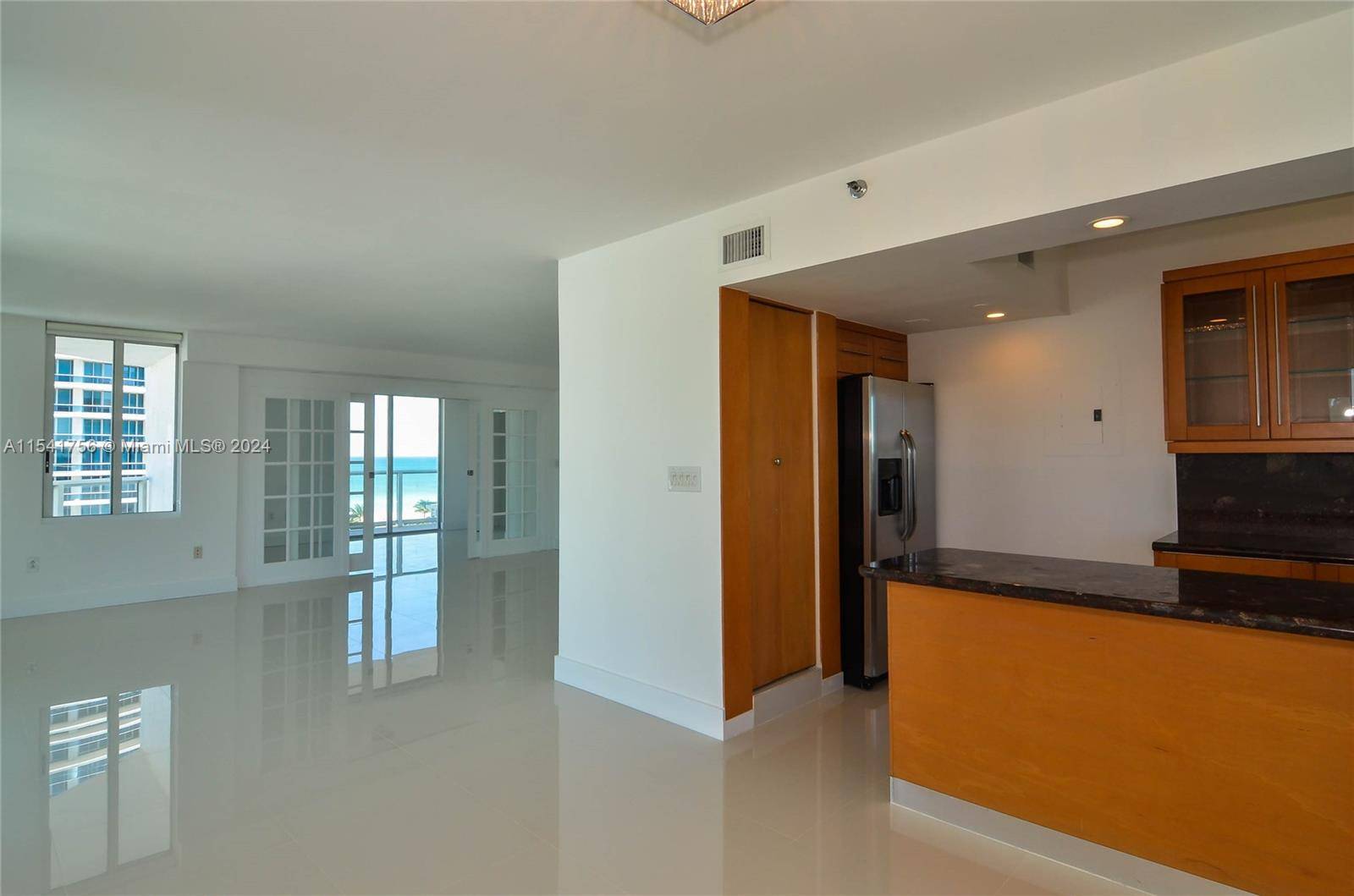 Amazing ocean and intracoastal views from this 3 bedroom 2 bathroom unit private elevator and foyer entrance.