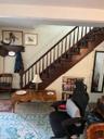 Stairway with tile patterned floors