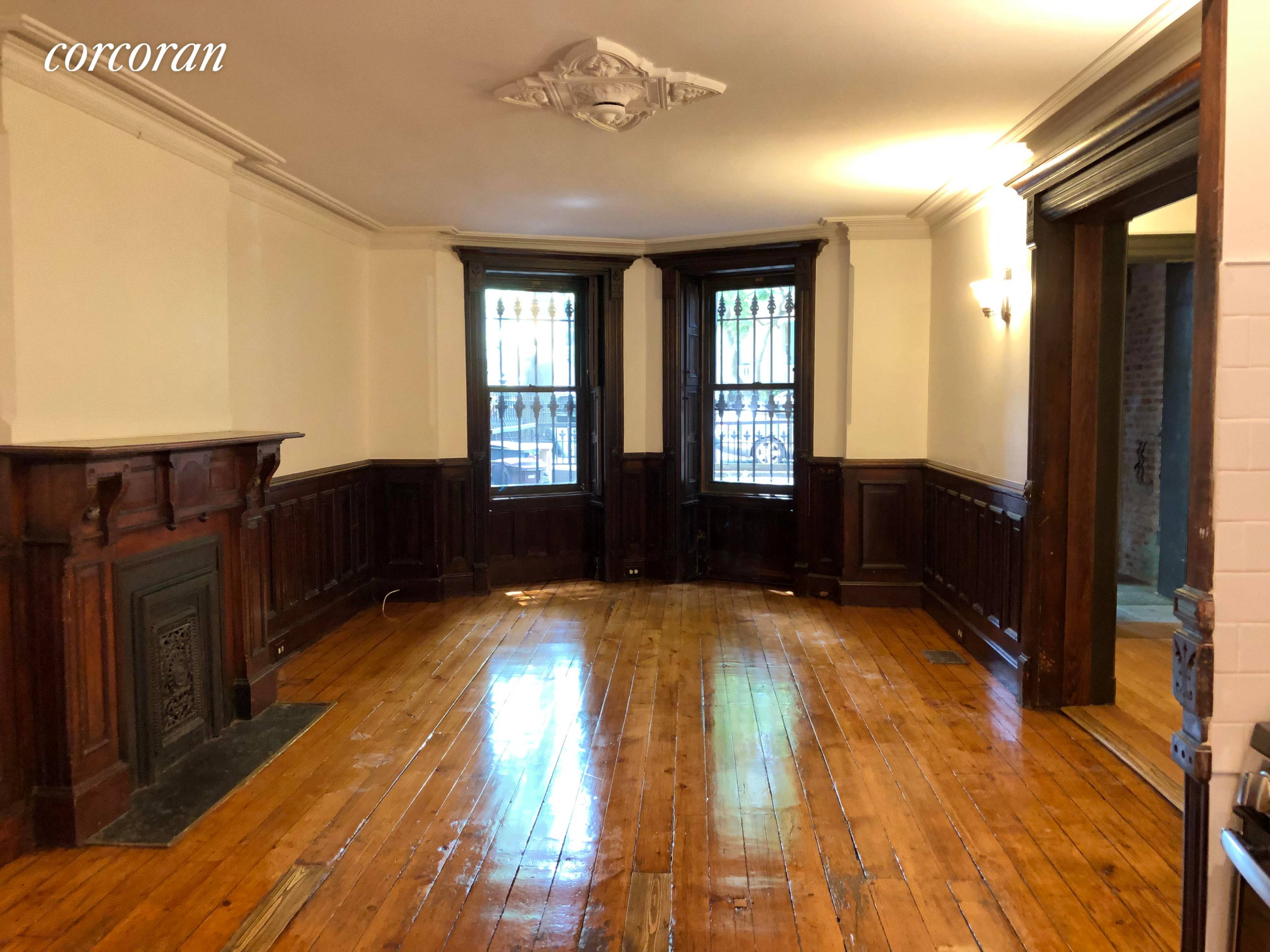 1000 sqft one bedroom den Garden apartmentGorgeous brownstone loaded with original details.