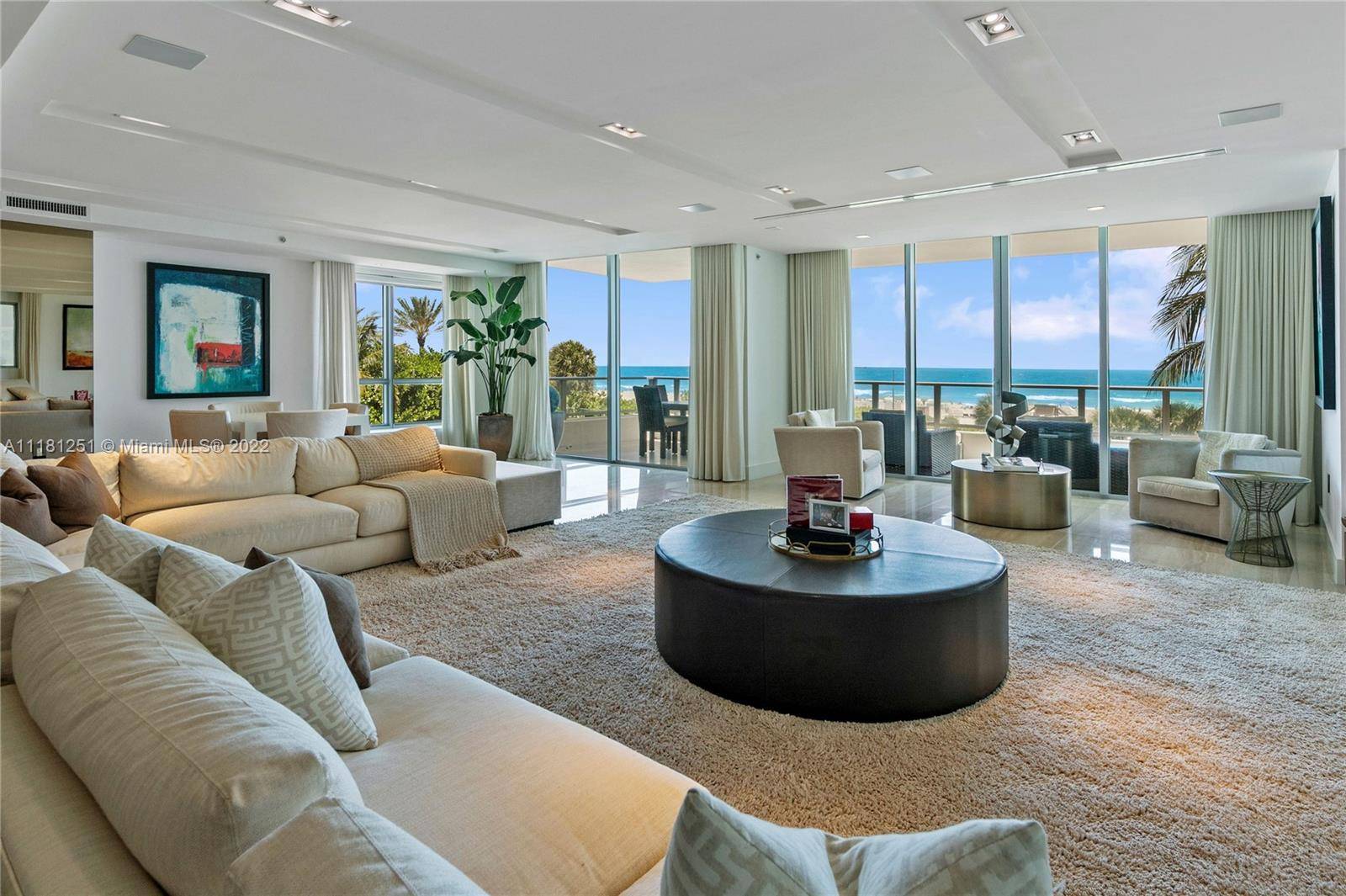 Ocean front 4 bedroom 4. 5 bath residence in Miami Beach's South of Fifth.