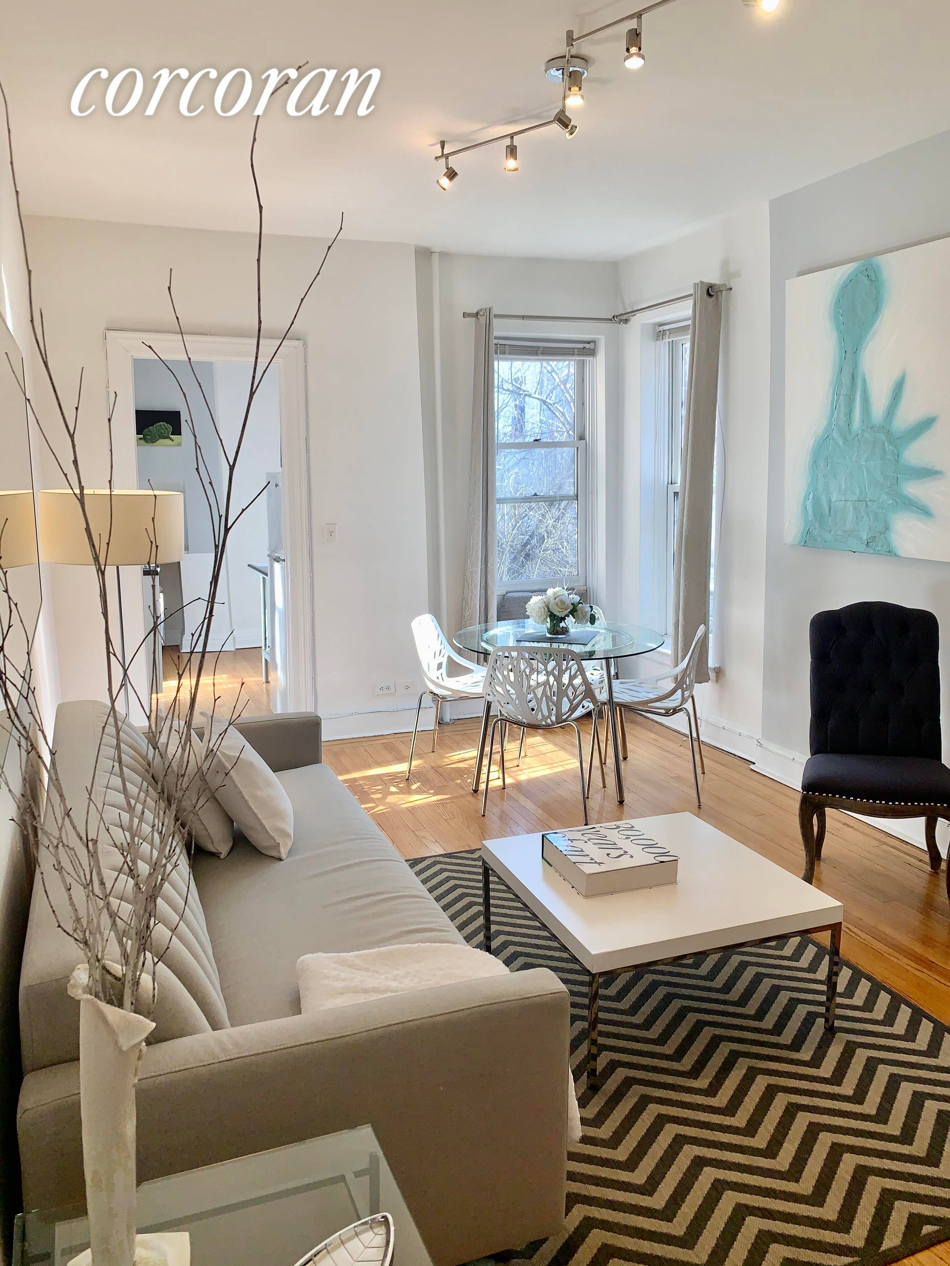 GET READY TO FALL IN LOVE with this modern and elegant 2 Bedroom 1 bath luxury FURNISHED apartment in the heart of Brooklyn Heights' historic neighborhood.
