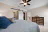 Primary bedroom with large walk in closet