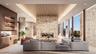 High ceilings, stone wall accents, large glass with stunning views, stone fireplace, wideboard flooring