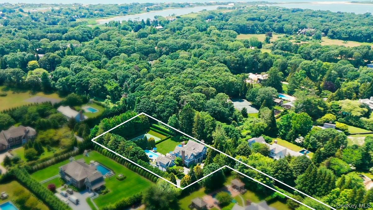 Aerial view featuring