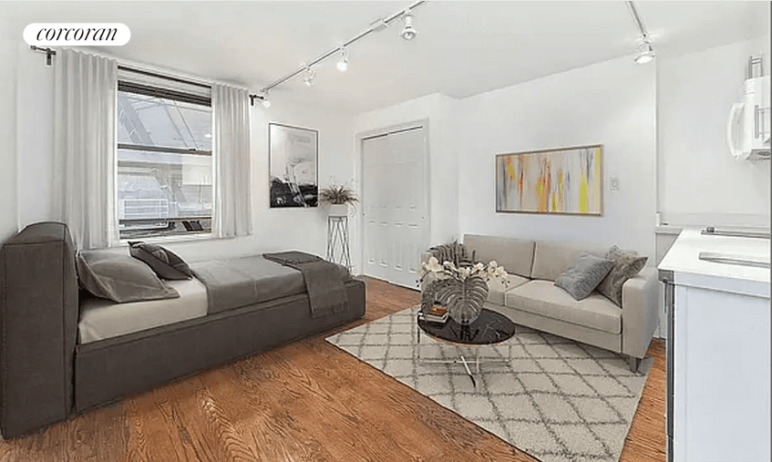 Completely renovated studio apartment with LARGE PRIVATE DECK in a beautifully updated Classic West Village building.