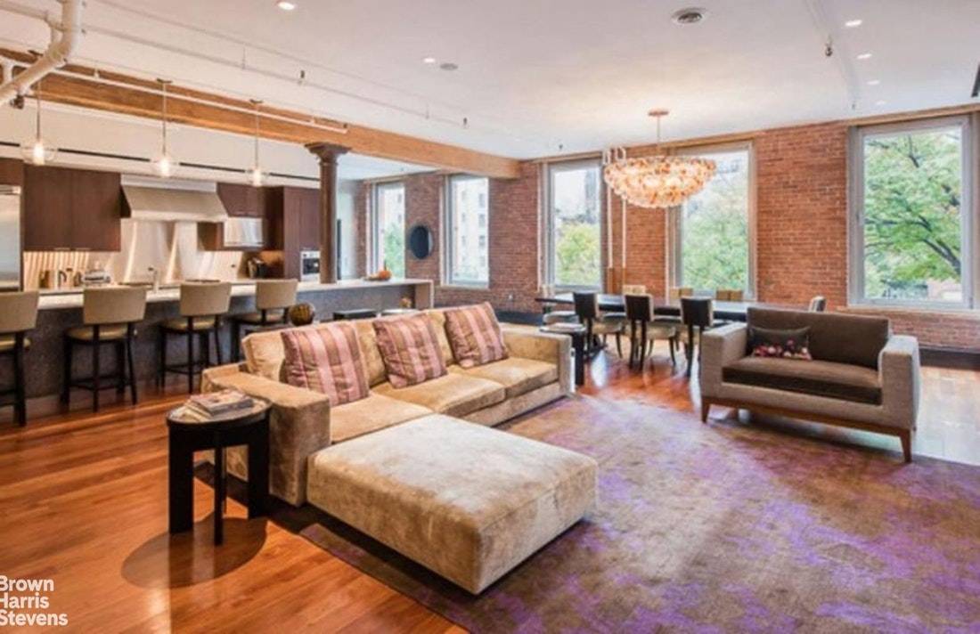 Nestled on a picturesque residential block in SoHo this exquisitely designed 3500sqft loft features 3BR 2.