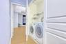 Washer & Dryer with wood-type flooring