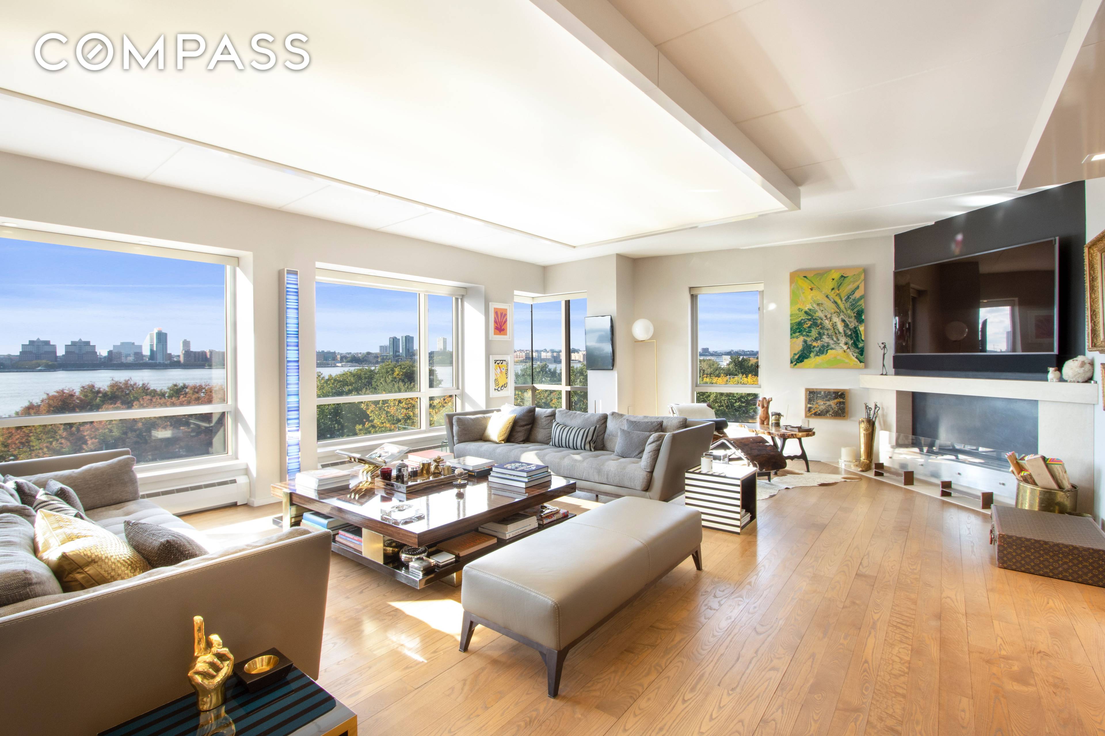 Welcome to 374 West 11th Street, Unit 5 a luxuriously designed home with spectacular views overlooking the Hudson River a true masterpiece within the West Village.