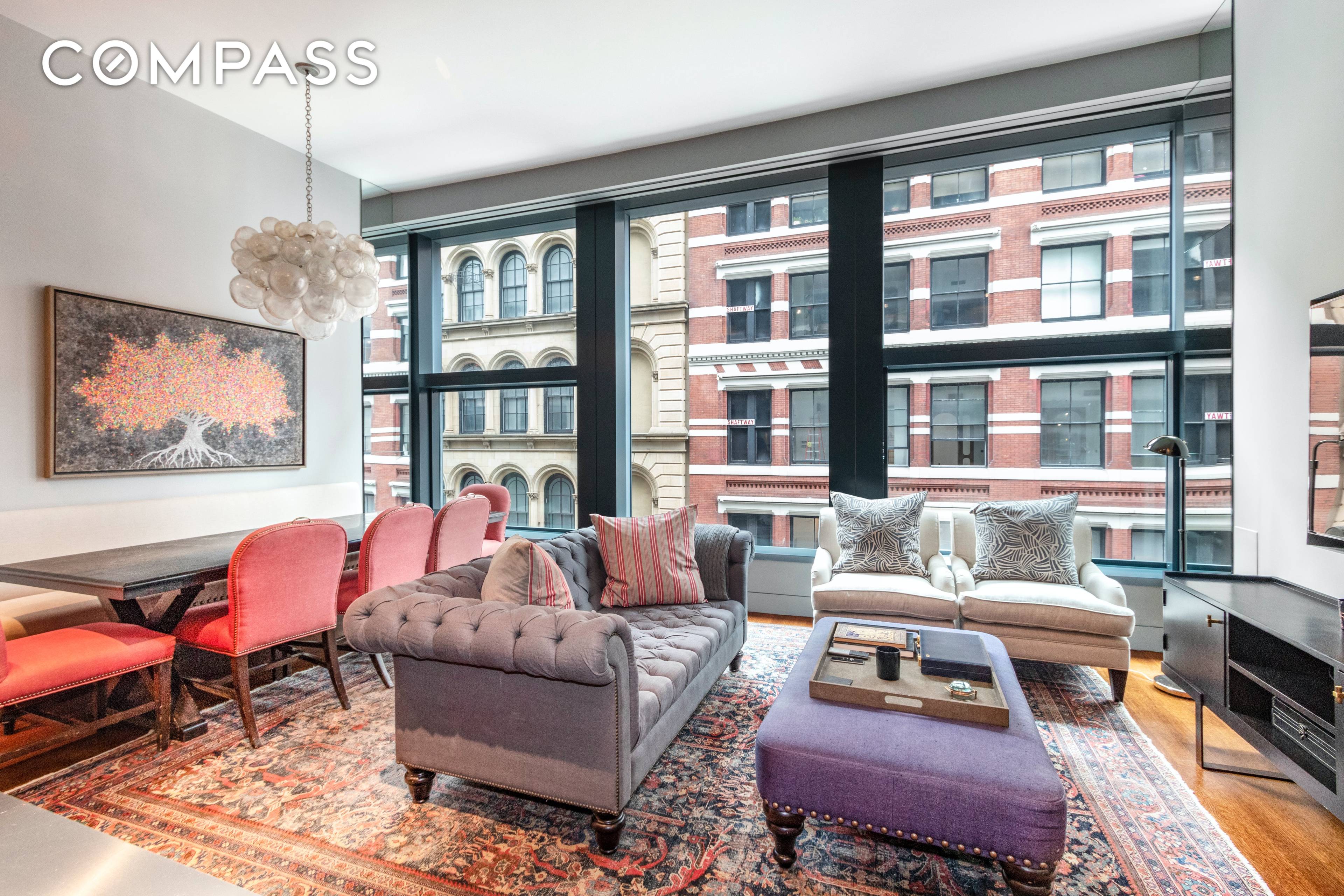 RARELY AVAILABLE, 1 BEDROOM PLUS LIBRARY AT THE STAR STUDDED 40 MERCER STREET Enjoy the amenities of a 5 star hotel in this stunning full service luxury building.