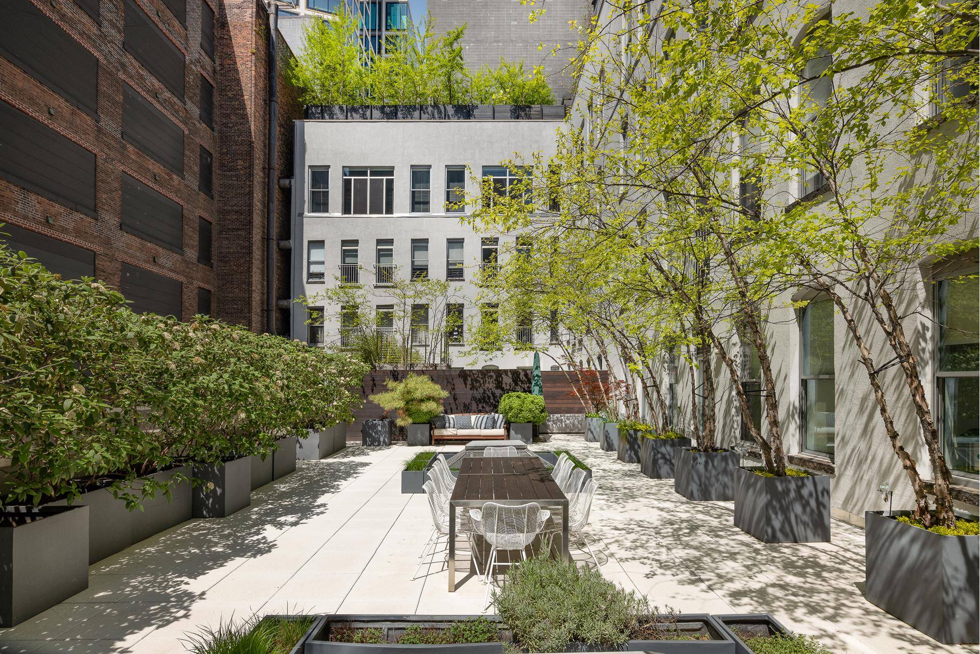 Indoor outdoor living and true grandeur, scale and serenity await at this perfect West Chelsea pre war condominium residence with one of the largest private terraces downtown.