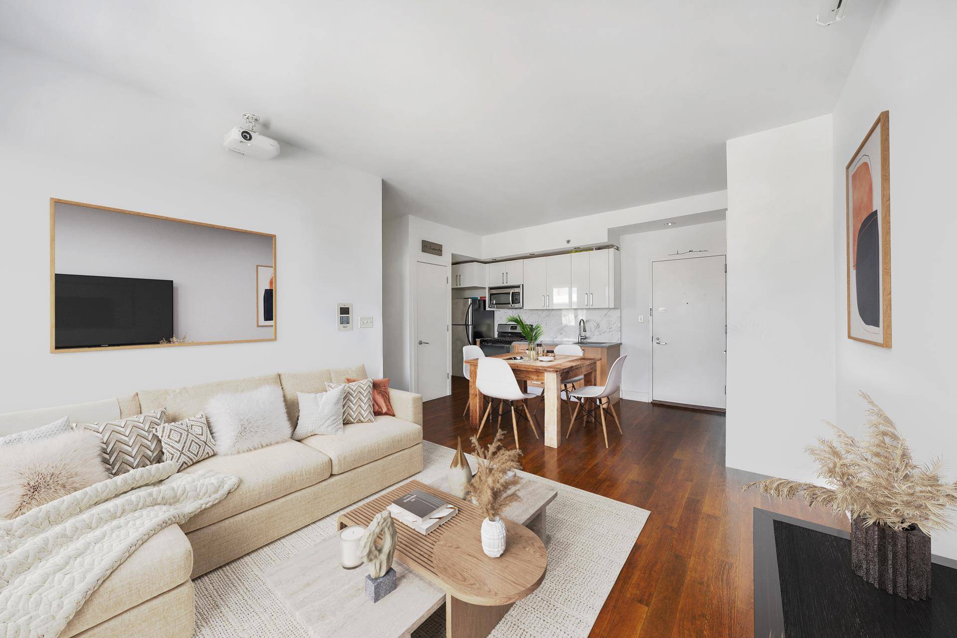 SUN DRENCHED Top Floor TRUE Two Bedroom Two Bathroom home with 2 Private Terraces located in one of the only Full Service Luxury Doorman Buildings in East Williamsburg.