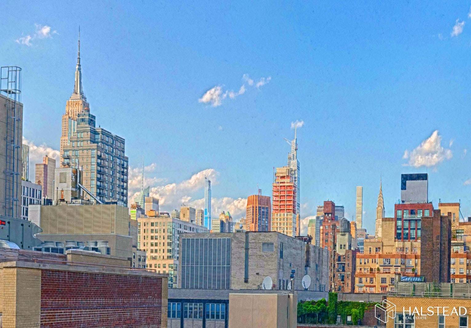 Spacious sun filled one bedroom with North and West views highlighted by the Empire State and Chrysler buildings.