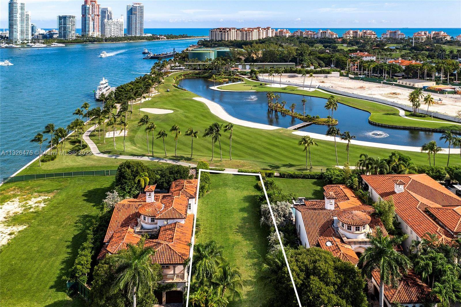 This is a rare opportunity to purchase and build your dream estate on only 1 of 2 available parcels of land in the exclusive Valencia Estates section of Fisher Island.