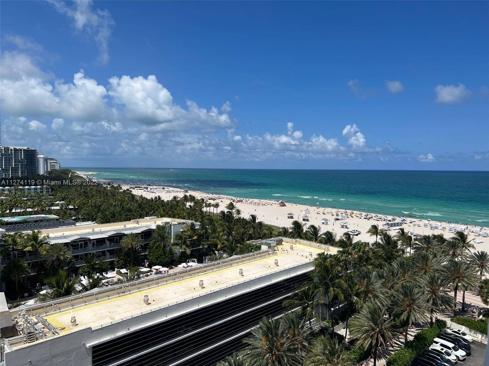 Fully Furnished, direct beach access, sweeping North East West views of ocean, palm trees and white sands from private balcony.