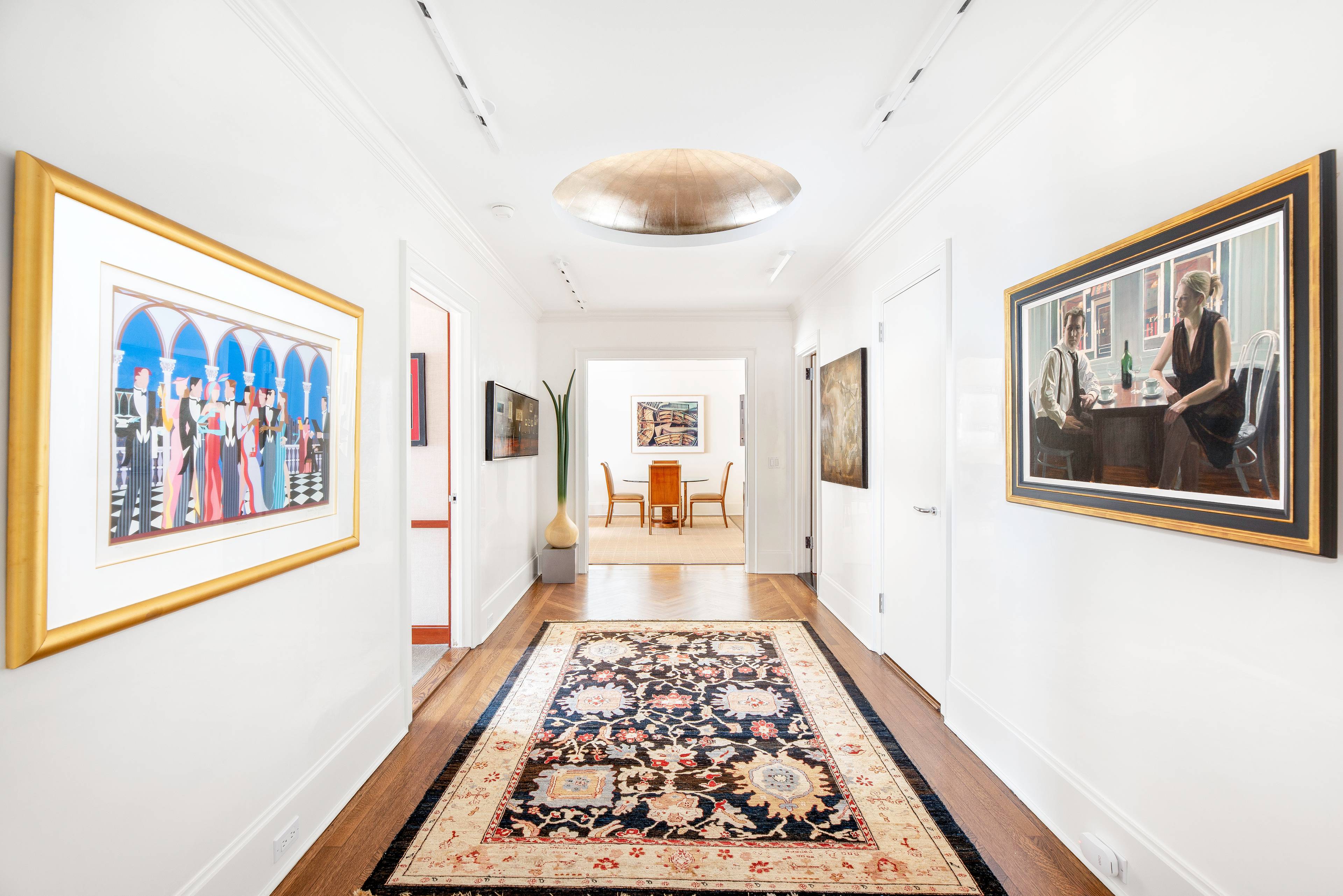 Located in a storied Upper East Side Park Avenue pre war, coop building, and beyond a semi private elevator landing, is an elegant classic six home.