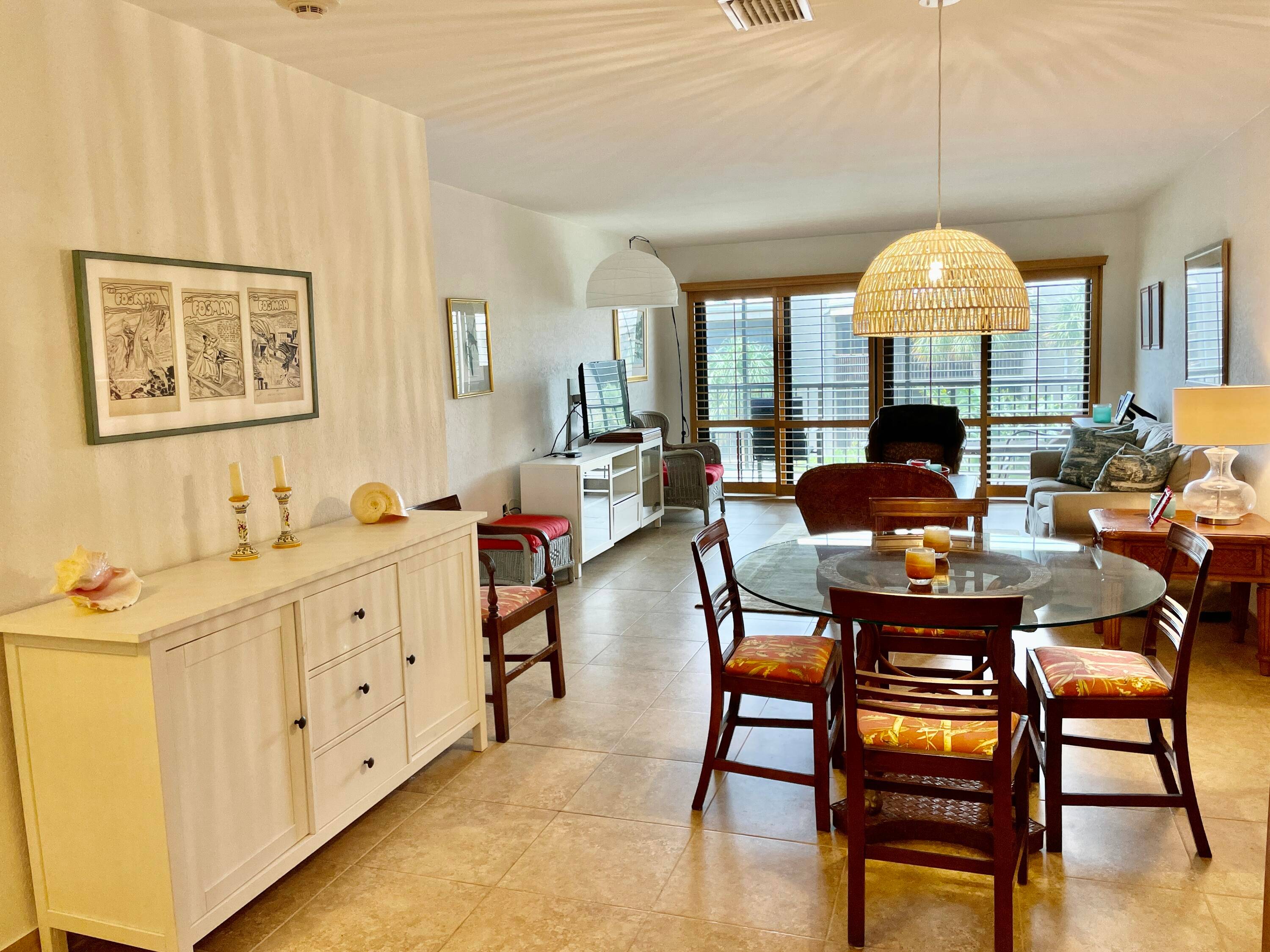 Top floor unit with lovely intracoastal and pool views with fabulous sunsets.
