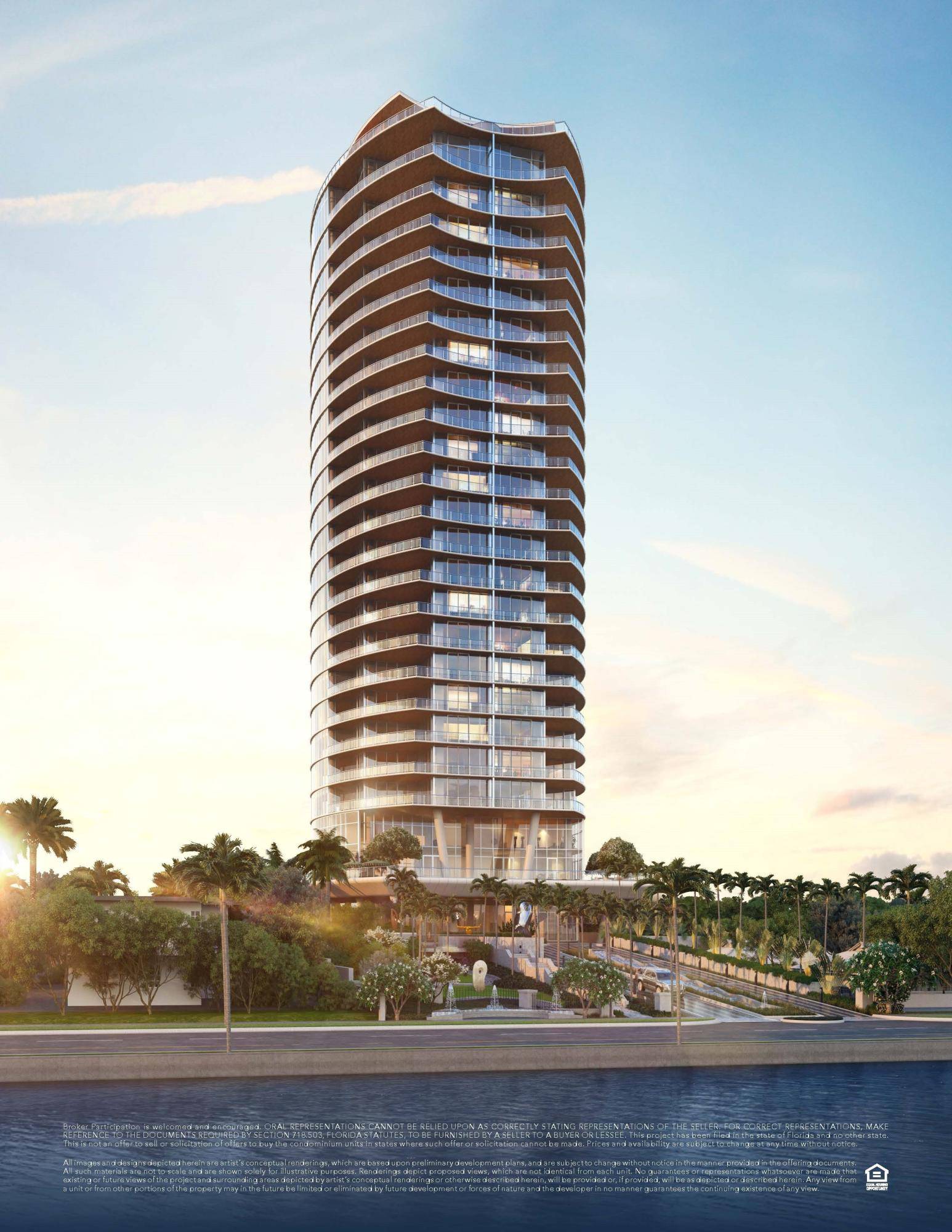 New Construction. Overlooking Palm Beach from South Flagler Drive, this 24 story tower enjoys sweeping views of Worth Avenue, the Intracoastal Waterway and the Atlantic Ocean.