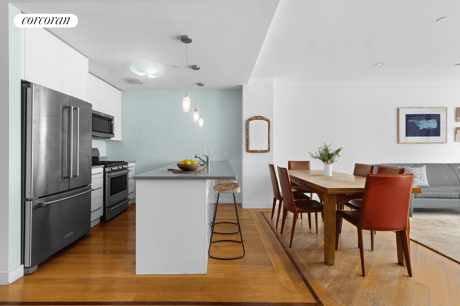 Welcome to 122 Adelphi Street 2B the rarest of offerings with three bedrooms, two bathrooms and a keyed elevator opening directly into the sun splashed apartment !