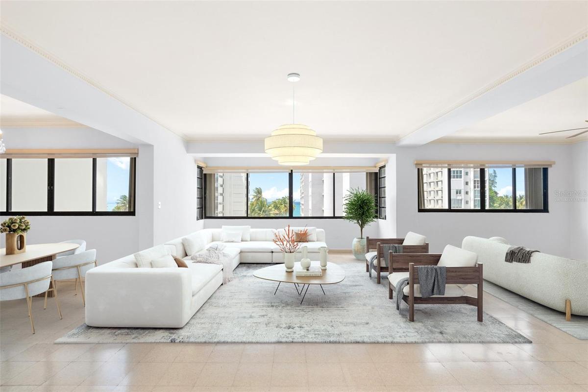 Kings Terrace 5E | Living Room (Virtually Staged)