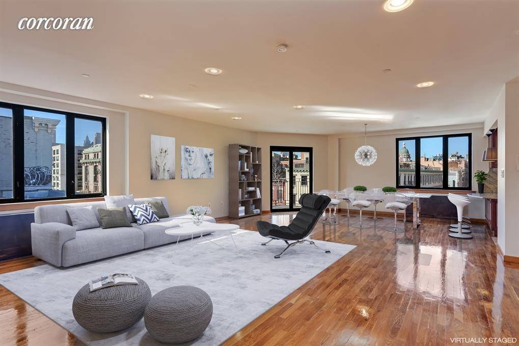 Wow ! Stunning Nolita loft with 2 huge bedrooms, 2 full bathrooms and private balcony available at 153 Bowery 5.