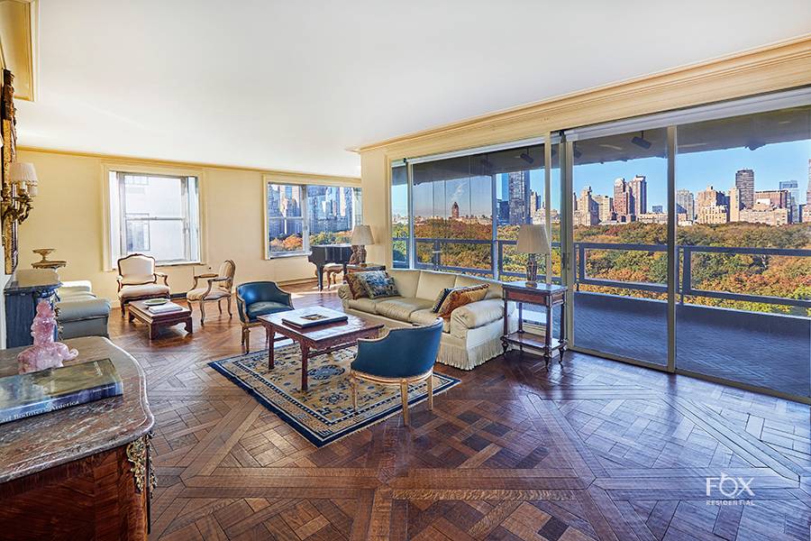 Magnificent Central Park and New York City views from this extraordinary home on Fifth Avenue at 67th Street.