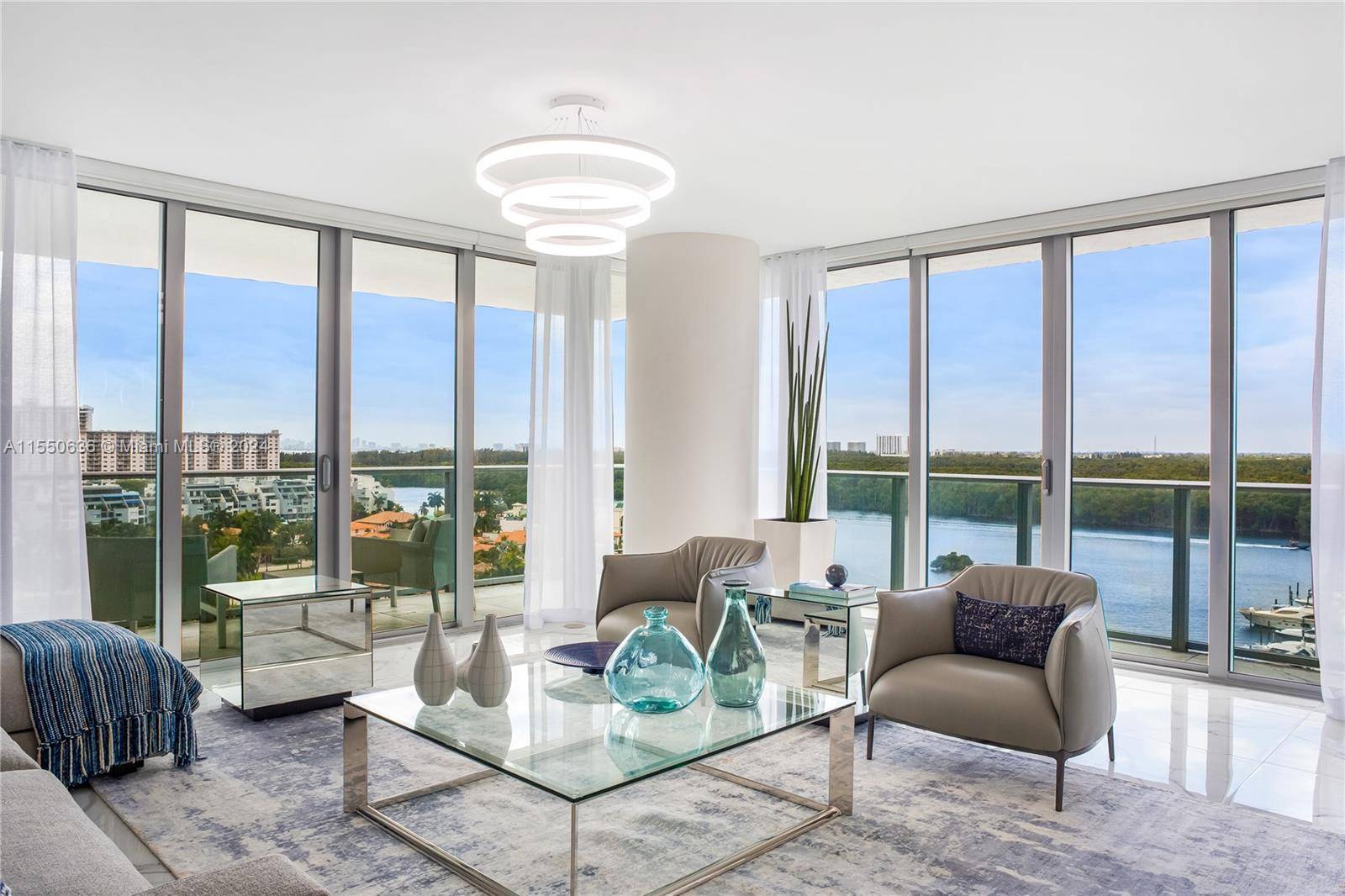 Upscale delight resort living unit at Parque Towers, a 2019 luxury building in Sunny Isles, one block from the beach.