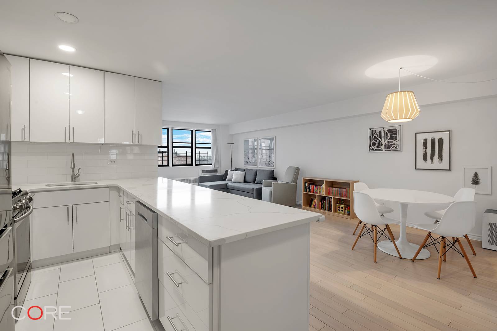 Perched on the top floor of Sheila Terrace, with an open southern view, this fully renovated open concept home offers a custom stone island kitchen, loaded with quality appliances, newly ...