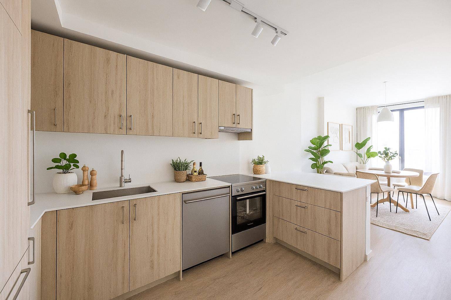 Bright 1 Bedroom with Home OfficeThis 1 bedroom combines modern comfort with versatile living.