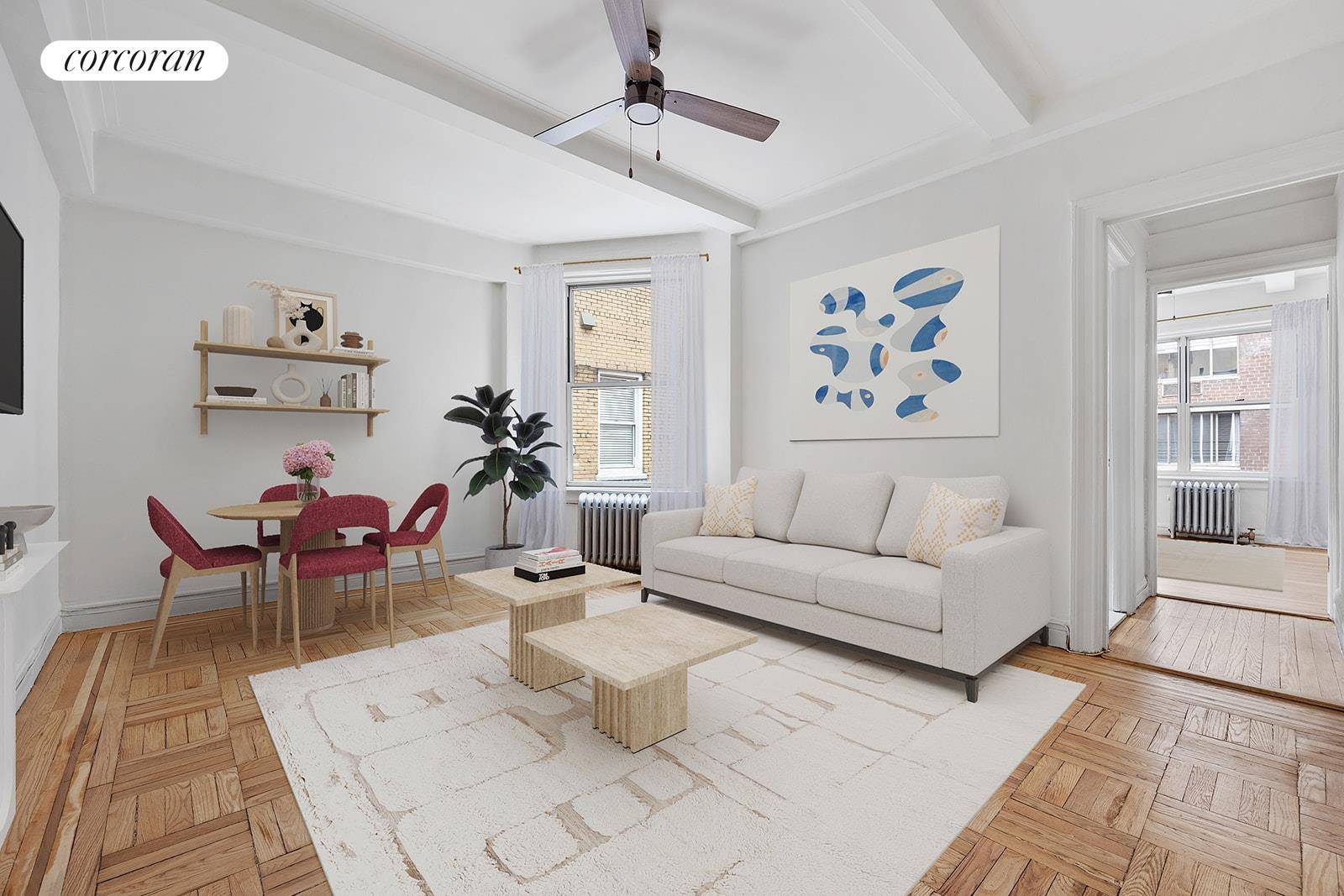 This genuine pre war 1 bedroom home at 345 West 55th St.