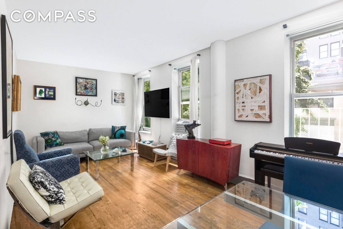 Nestled on a tree lined block in the coveted, Gramercy Park neighborhood is this very spacious, two bedroom, two full bath prewar coop.