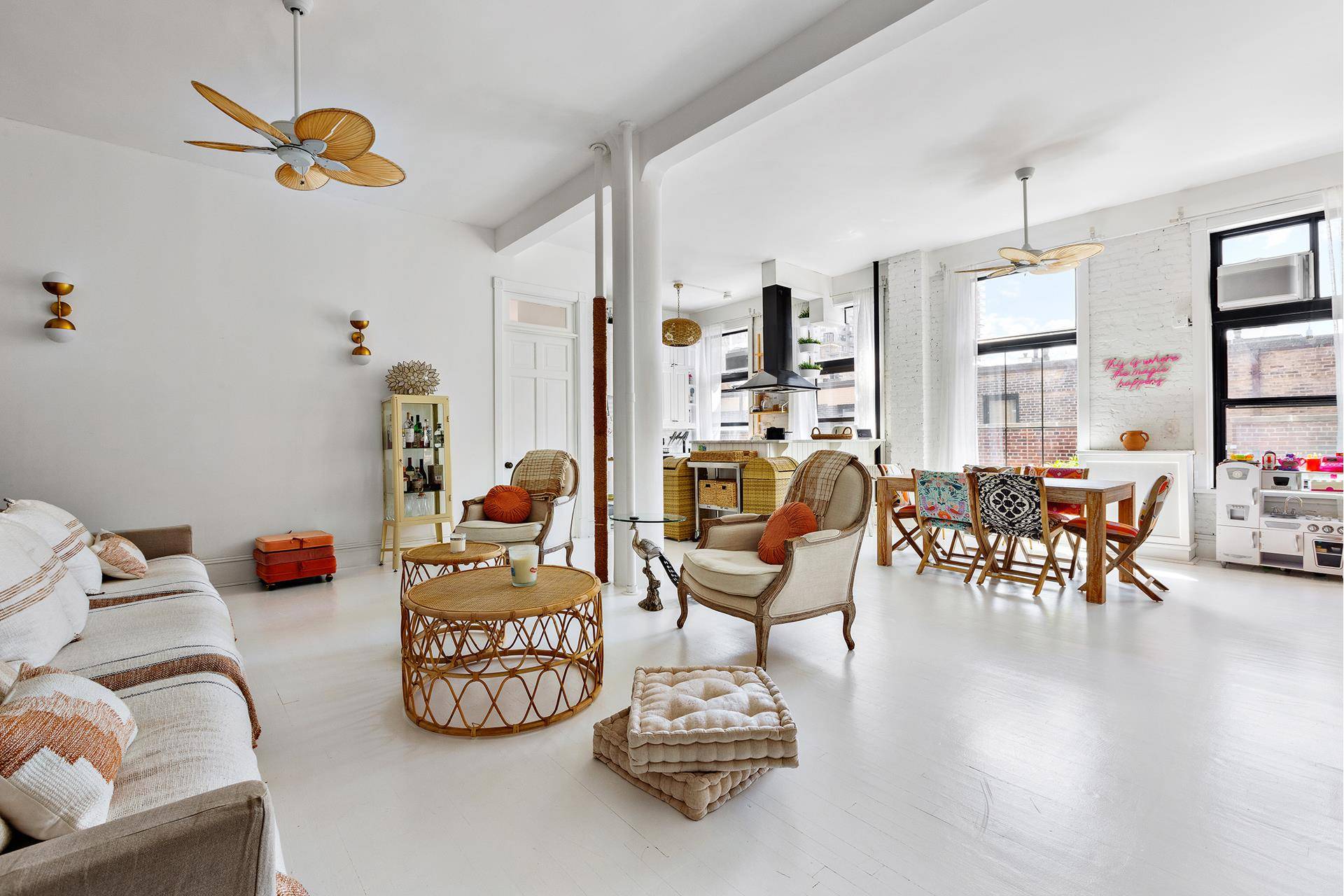 Tranquility awaits at this breezy, light filled loft on a quintessential Greenwich Village block.